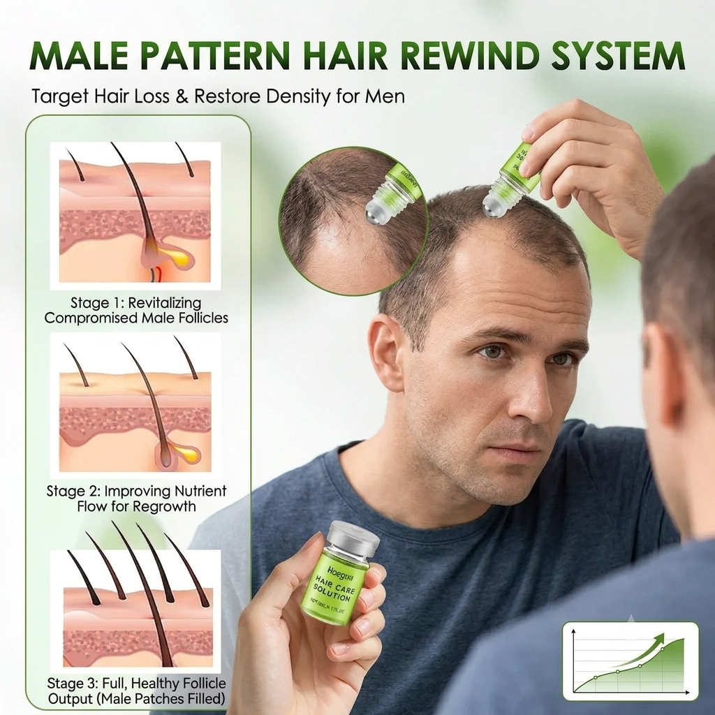 Rootvive hair serum applied to scalp