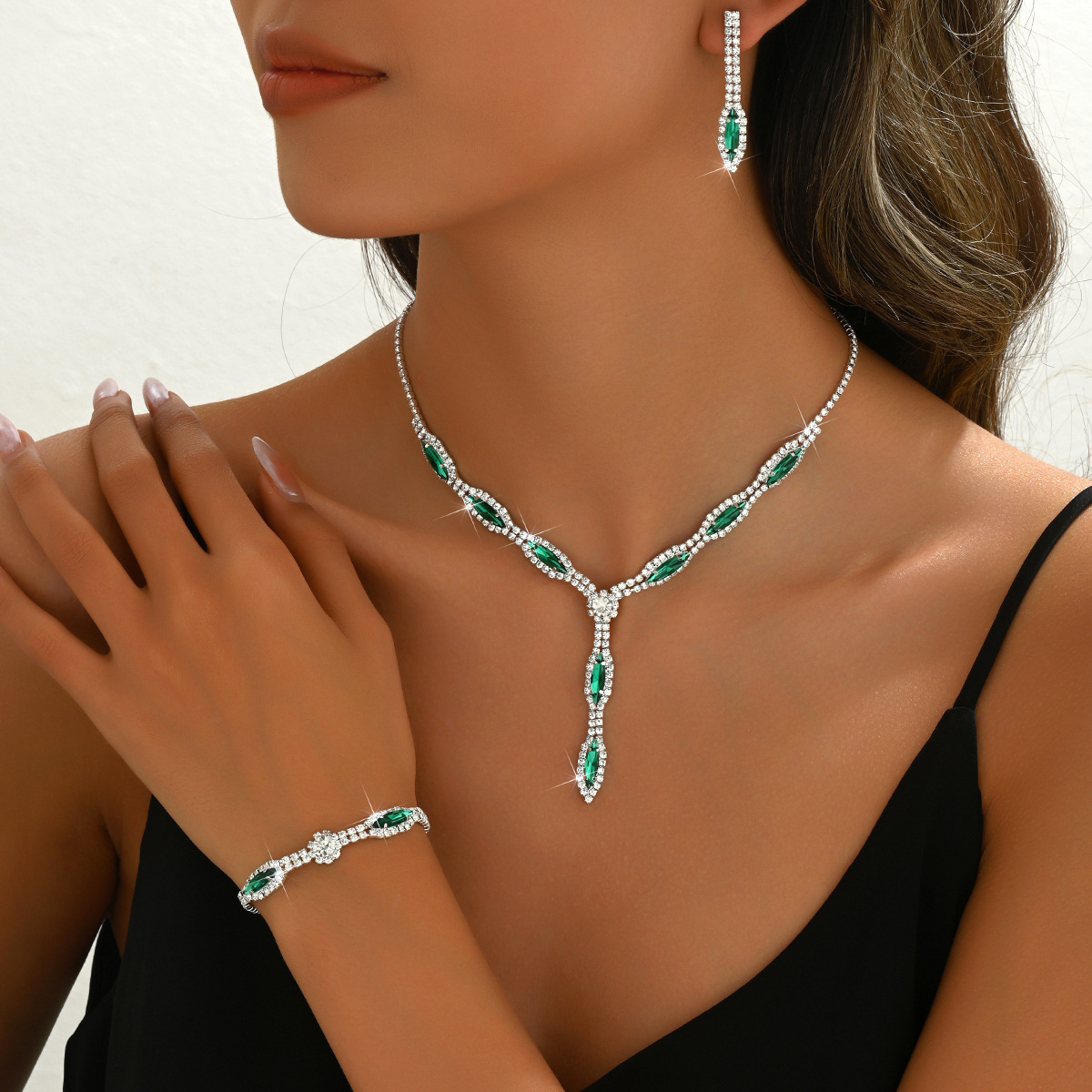 Emerald green suite worn