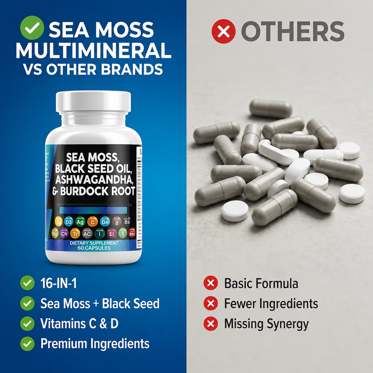 Suggested use - 2 VitaSea capsules daily
